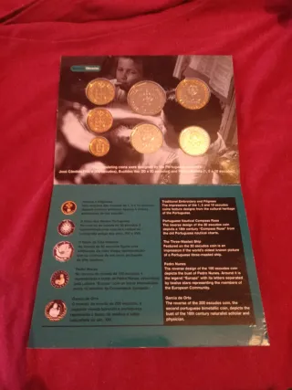 Colección 9 monedas Portugal 1999 sin circular