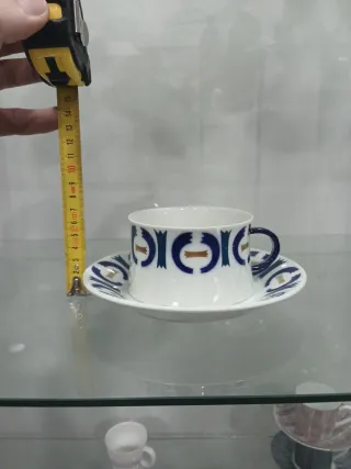 Taza y plato Sargadelos Vilar de Donas