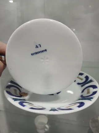 Taza y plato Sargadelos Vilar de Donas