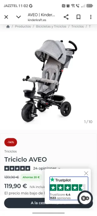 Triciclo Kinderkraft