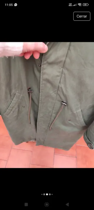 Abrigo largo enguatado verde