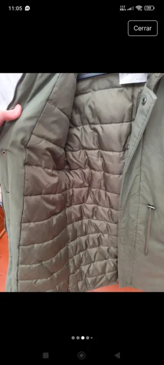 Abrigo largo enguatado verde