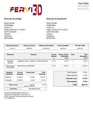Extrusor Bondtech BMG Original (Izquierdo)