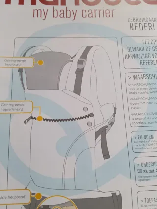 Arnés de bebé Manduca negro