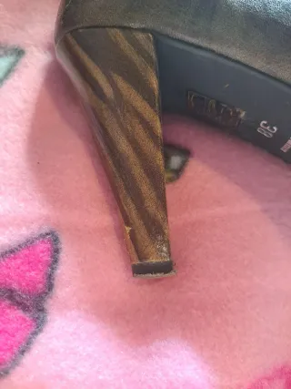 Stivali tacco donna marrone/grigio