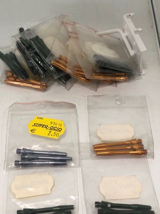 Lote 51 cañas 4cm aluminio dardos colores