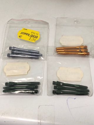 Lote 51 cañas 4cm aluminio dardos colores