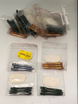 Lote 51 cañas 4cm aluminio dardos colores