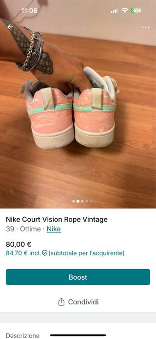 Nike Court Vision Rope Vintage Tg 39