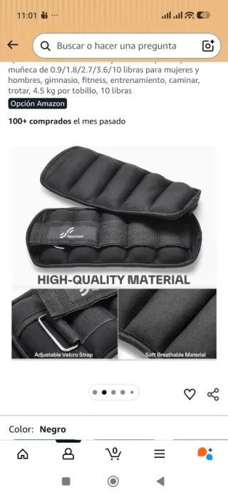 Pesas Tobillo Ajustables. Max 2.25 por tobillo