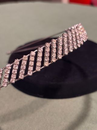 Tiara de novia plateada