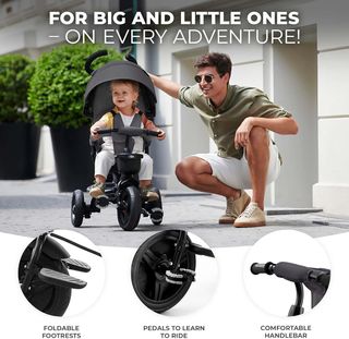 Triciclo Kinderkraft Aveo Plegable Rosa