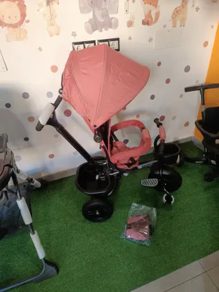 Triciclo Kinderkraft Aveo Plegable Rosa