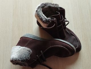 Botines de piel marrones con forro