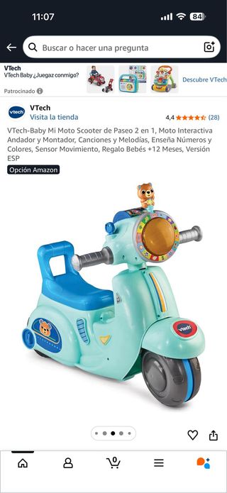 Moto Scooter Paseo Bebé