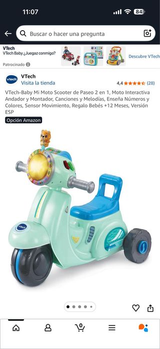 Moto Scooter Paseo Bebé