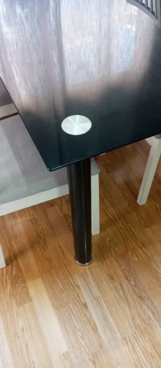 Mesa de comedor cristal negra