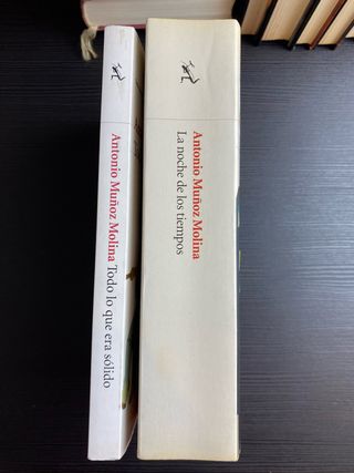 Lote 2 libros Antonio Muñoz Molina