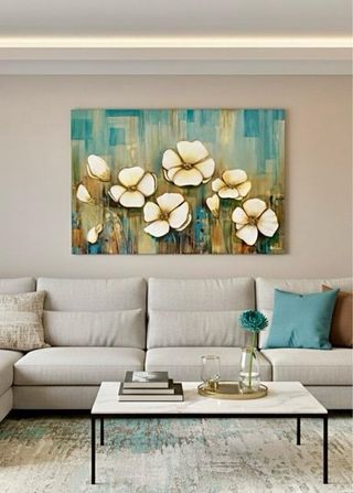 Cuadro Acrílico Lienzo Hojas Tropicales