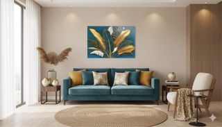 Cuadro Acrílico Lienzo Hojas Tropicales