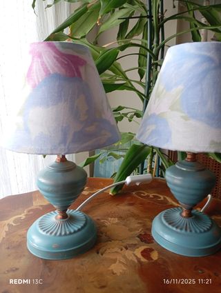 Pareja Lámparas Shabby Chic Romántico