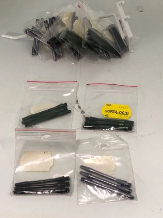 Lote 45 cañas 5cm aluminio colores dardos