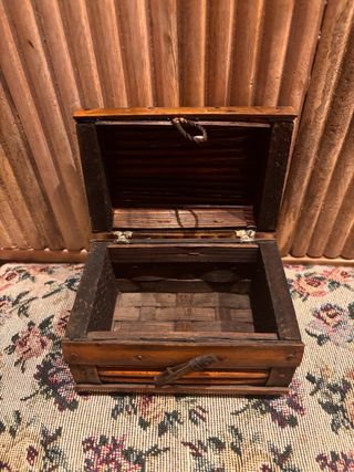 Caja joyero de madera y bambú