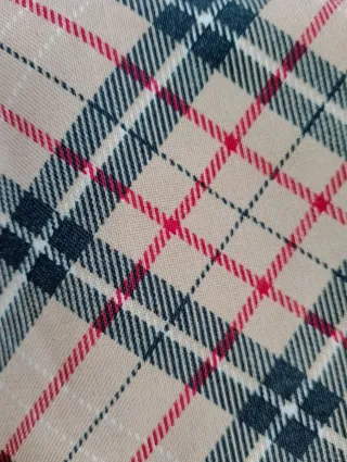 Falda midi cuadros beige talla 42