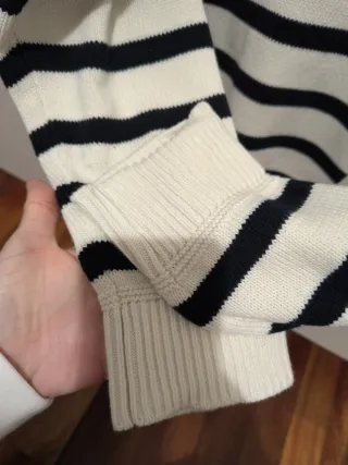 Jersey Lloyd's Rayas Beige y Negro