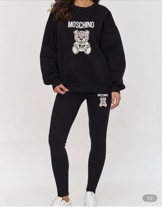Chándal Moschino Oso Toy Negro
