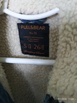 Cazadora vaquera Pull&Bear con borreguito Talla S