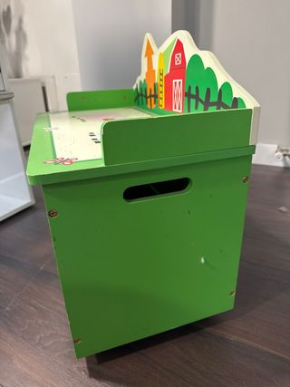 Baúl infantil madera granja