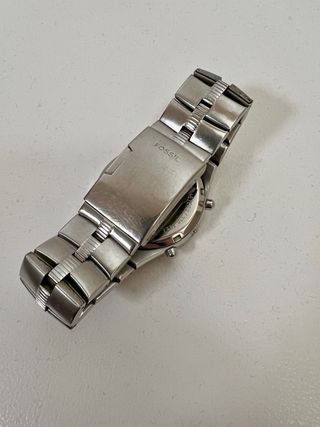 Orologio Fossil Cronografo Uomo nero Argento