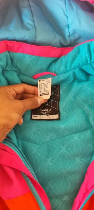 Tuta da sci bambina rosa e arancione