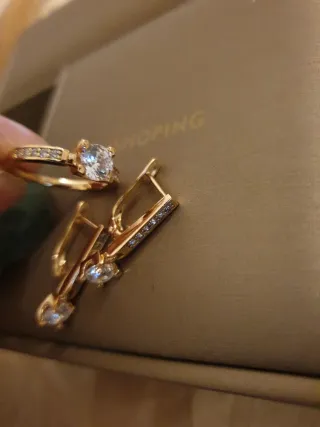 Conjunto 18k Chapado Oro Nuevo Caja