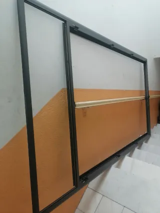 Puerta doble de aluminio mededa ancho 1.40 a 2.40