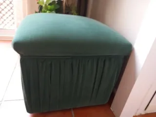 Reposapiés terciopelo verde inglés