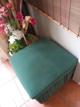 Reposapiés terciopelo verde inglés