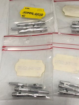 Lote 105 cañas aluminio 3,5cm plata para dardos
