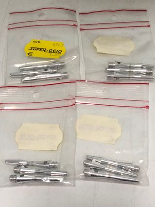 Lote 105 cañas aluminio 3,5cm plata para dardos