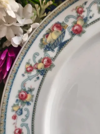 FUENTE "ROSENTHAL" Porcelana Flores Frutas
