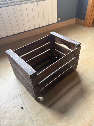 Caja de madera rústica vintage