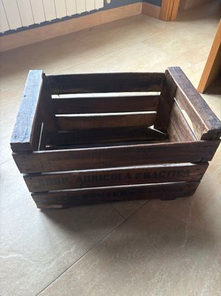 Caja de madera rústica vintage