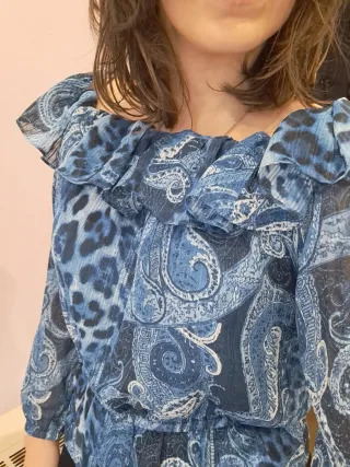 Blusa Guess Paisley Volantes Talla S