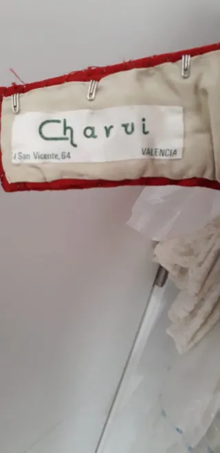 Traje de Fallera Mujer rojo con estampado floral