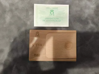 5 ECU Capital Europea Cultura 1992 Plata