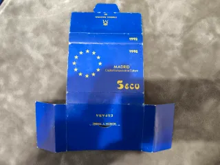 5 ECU Capital Europea Cultura 1992 Plata