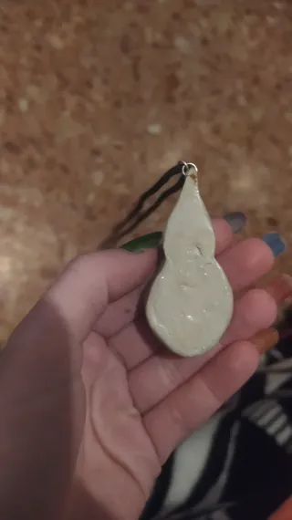 Colgante artesanal crisocola y drusa de cuarzo