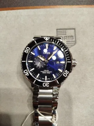 Oris Reloj Acero Esfera Azul Pequeño Segundero