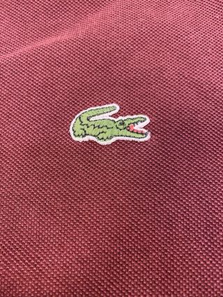 Polo Lacoste Manga Larga Granate